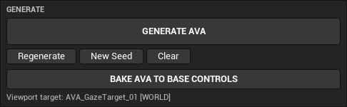 Оновлений розділ Generate із кнопкою Bake AVA to Base Controls